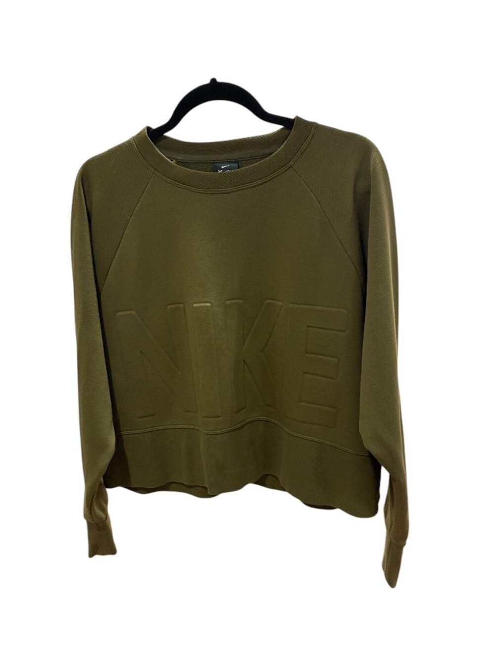 Nike Green Cropped Crewneck Sweatshirt Women's Medium